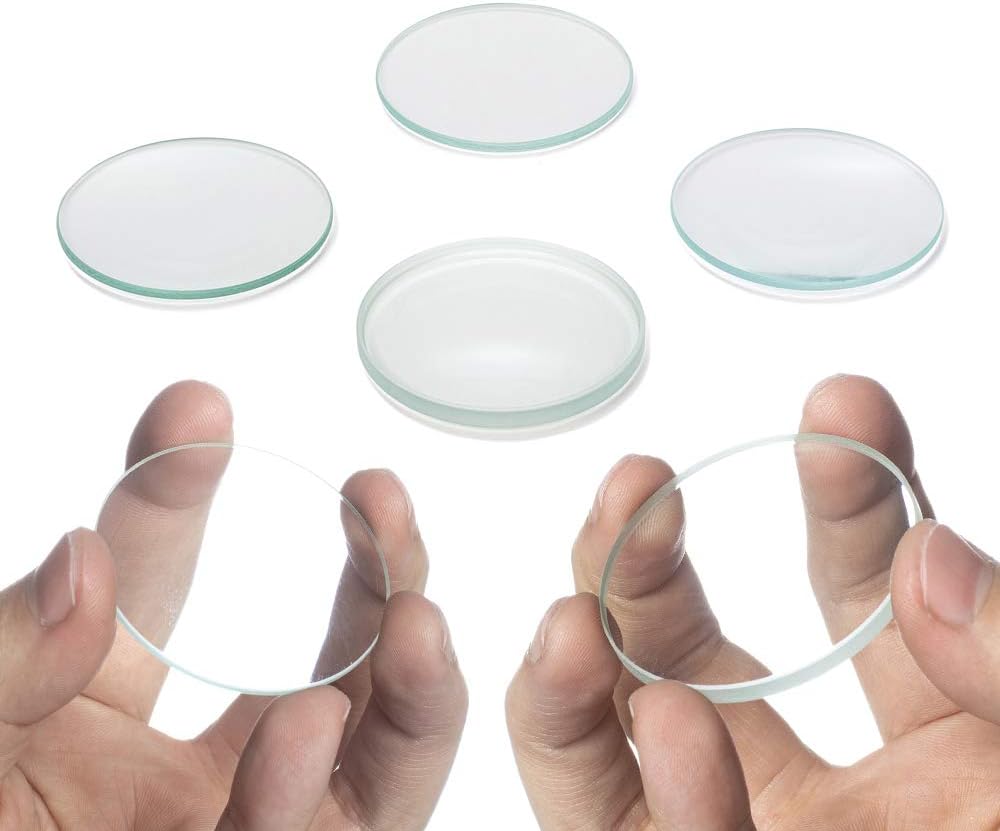 Amlong Crystal Premium Optical Glass Double Convex and Double Concave Lens Set, 50mm Diameter with 3 Convex (20, 30, 50cm FL) and 3 Concave (20, 30, 50cm FL)