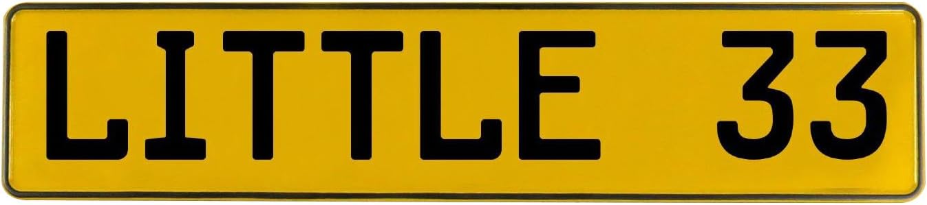 Vintage Parts 571468 Little 33 イエロー スタンプ アルミニウム ストリート サイン Mancave