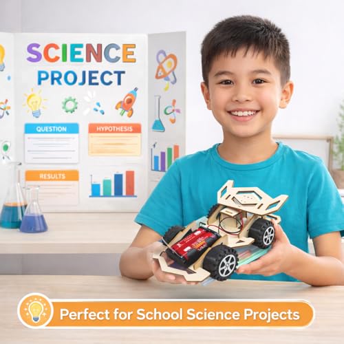 Image of DIY Electromagnetic Swing Kit, Wooden Educational Science Project, Battery Powered Physics Experiment (Phantom Chariot)