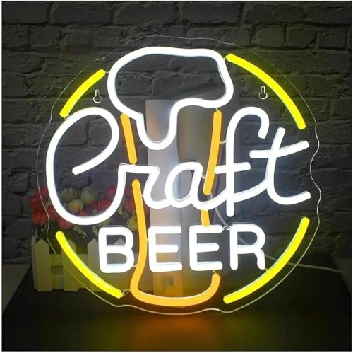 Néon signe Enseigne Lumineuse LED Craft Beer Décoration Murale Restaurant Hôtel