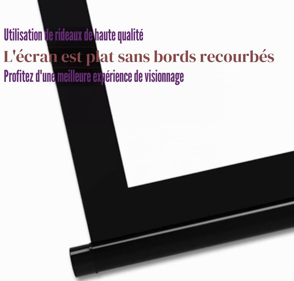 40" 50" 60" 72" Écran De Projection 4K HD Projecteur Portable Écran De Film Manuel Déroulant pour Affichage Public Intérieur Extérieur(40inch-16:9)