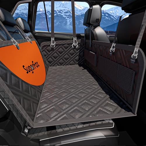 SugarFox Dog Back Seat Extender & Car Seat Cover -...