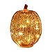 Romingo Mercury Glass Pumpkin Light with Timer for Halloween Pumpkin Decorations Fall Decor, Gold 7.5 inches