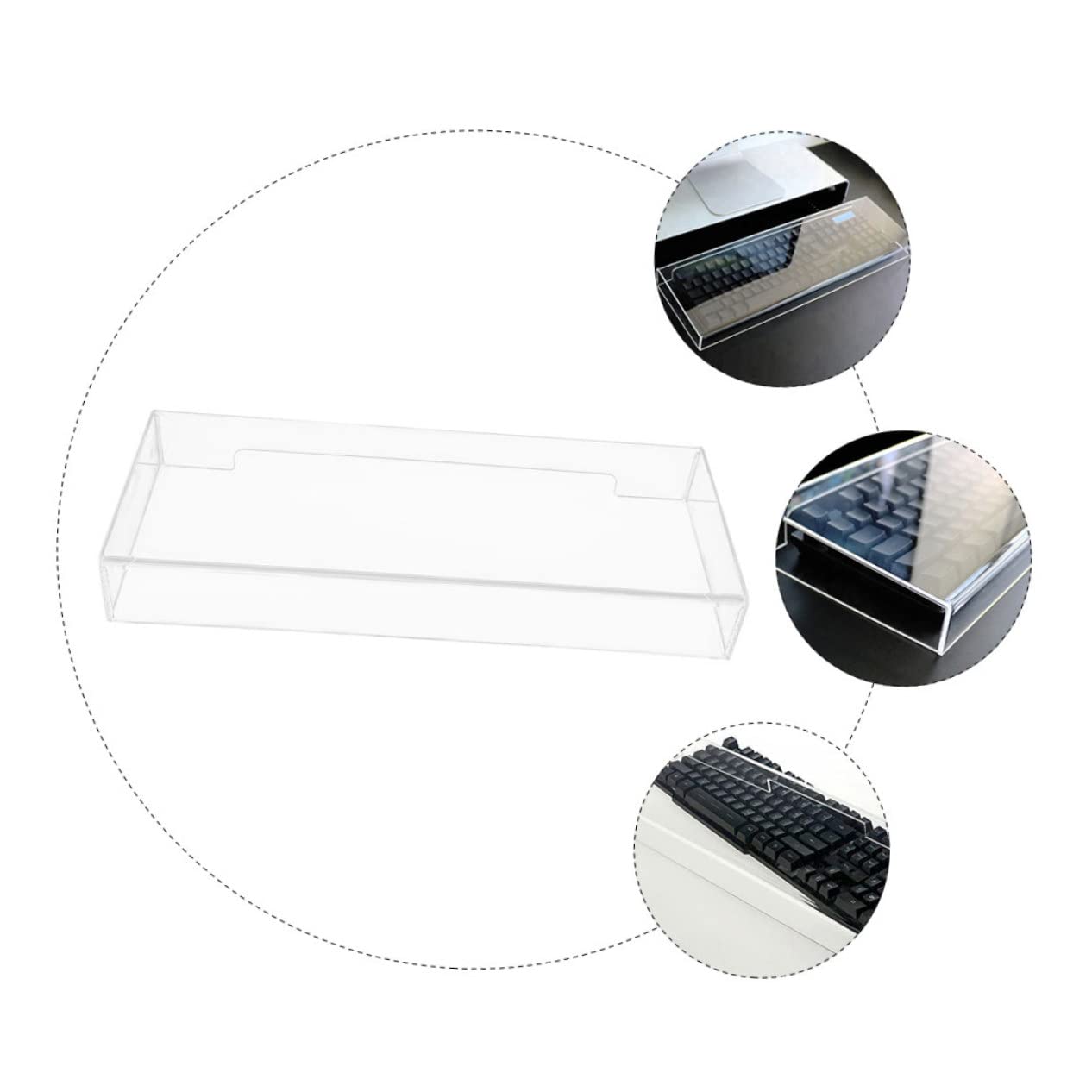 Copertura Per Tastiera in Acrilico Rimovibile Trasparente, Protezione Anti-polvere Resistente Ai Graffi Per Tastiere Desktop Modello K70, Accessorio Pratico Per Uso Domestico e Ufficio