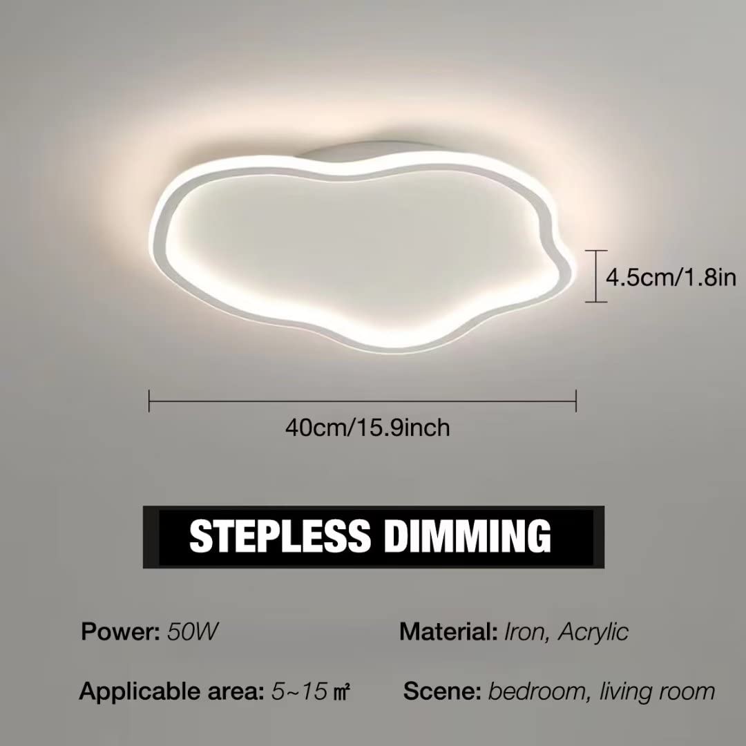 Lampa sufitowa LED Cloud Pojedynczy żyrandol, lampa sufitowa do pokoju dziecięcego, do sypialni, salonu, pokoju chłopca, dziewczynki, 50 W, bezstopniowe ściemnianie, 15,9 cala