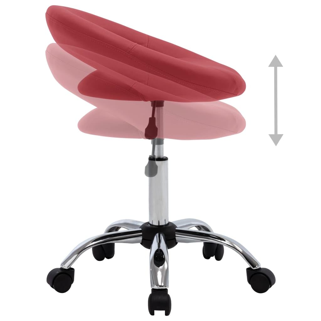 Taburete de trabajo con ruedas, piel sintética, altura ajustable con respaldo, giratorio, duradero, ideal para oficina, cosméticos, tatuajes, comodidad, resistente, 46 x 43 x 55 - 66 cm