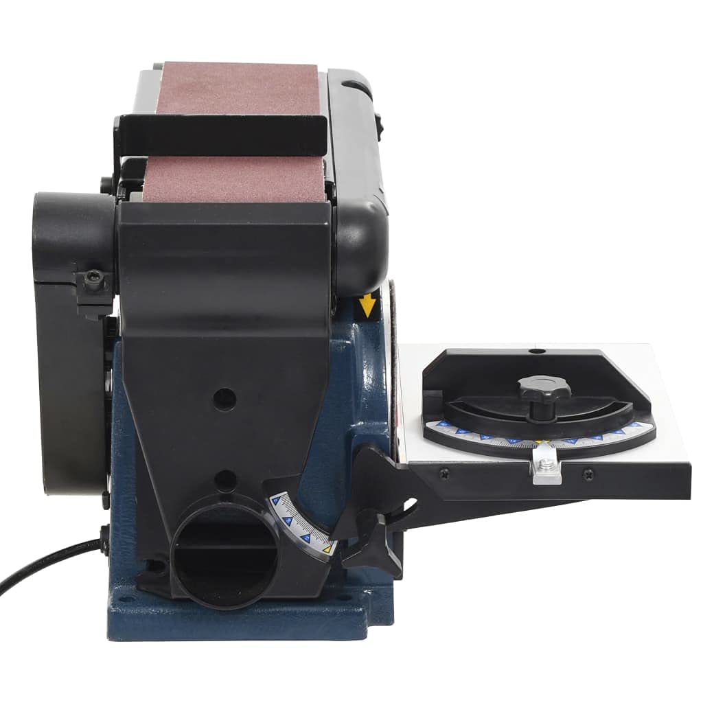 vidaXL Levigatrice a Nastro e a Disco Elettrica 370 W 150 mm Inclinabile con Goniometro