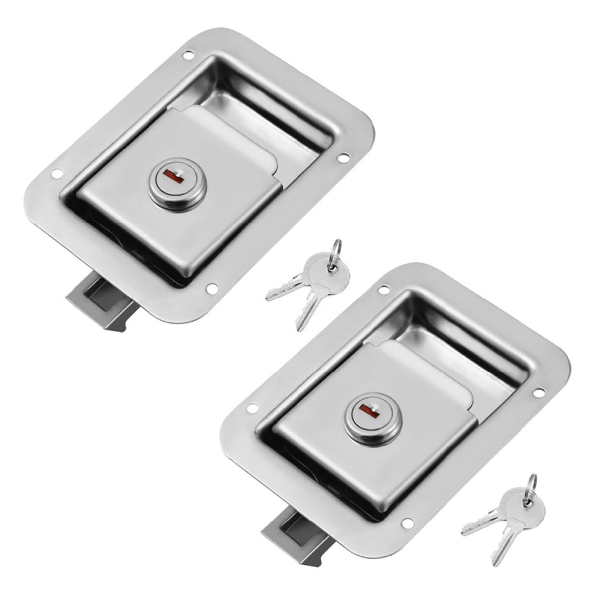 Loquet de porte à palette en acier inoxydable pour boîte à outils de camion et remorque