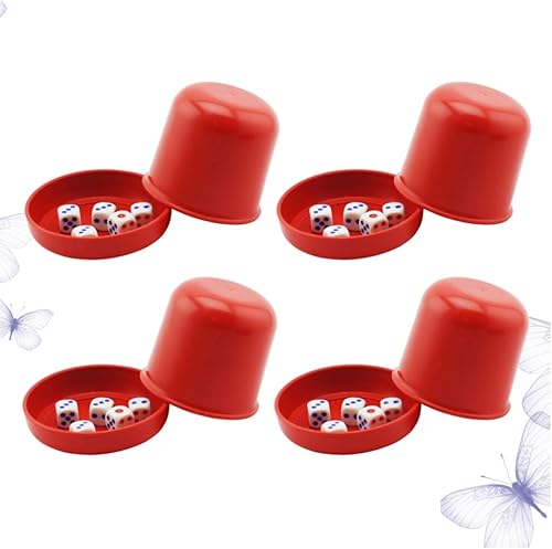 Miniatura 9 de NUOBESTY Juego de dados de plástico profesional para mentirosos Yahtzee Farkle Bar Ktv Caja de dados anti trampa con 5 dados (negro)