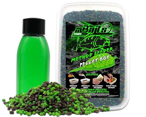 Angel-Berger Magic Baits Method Feeder Pellet Box Feederfutter Ready Method Feeder Pellet Mix Groundbait Angelfutter (Natural Squid & Liver, 500g)