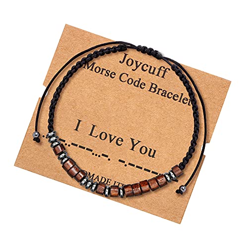 I Love You Morse Code Jewelry for Women Bracelet Inspirational Funny Unique Female Best Friends Birthday Christmas Mothers Day Gifts for Mother Daughter