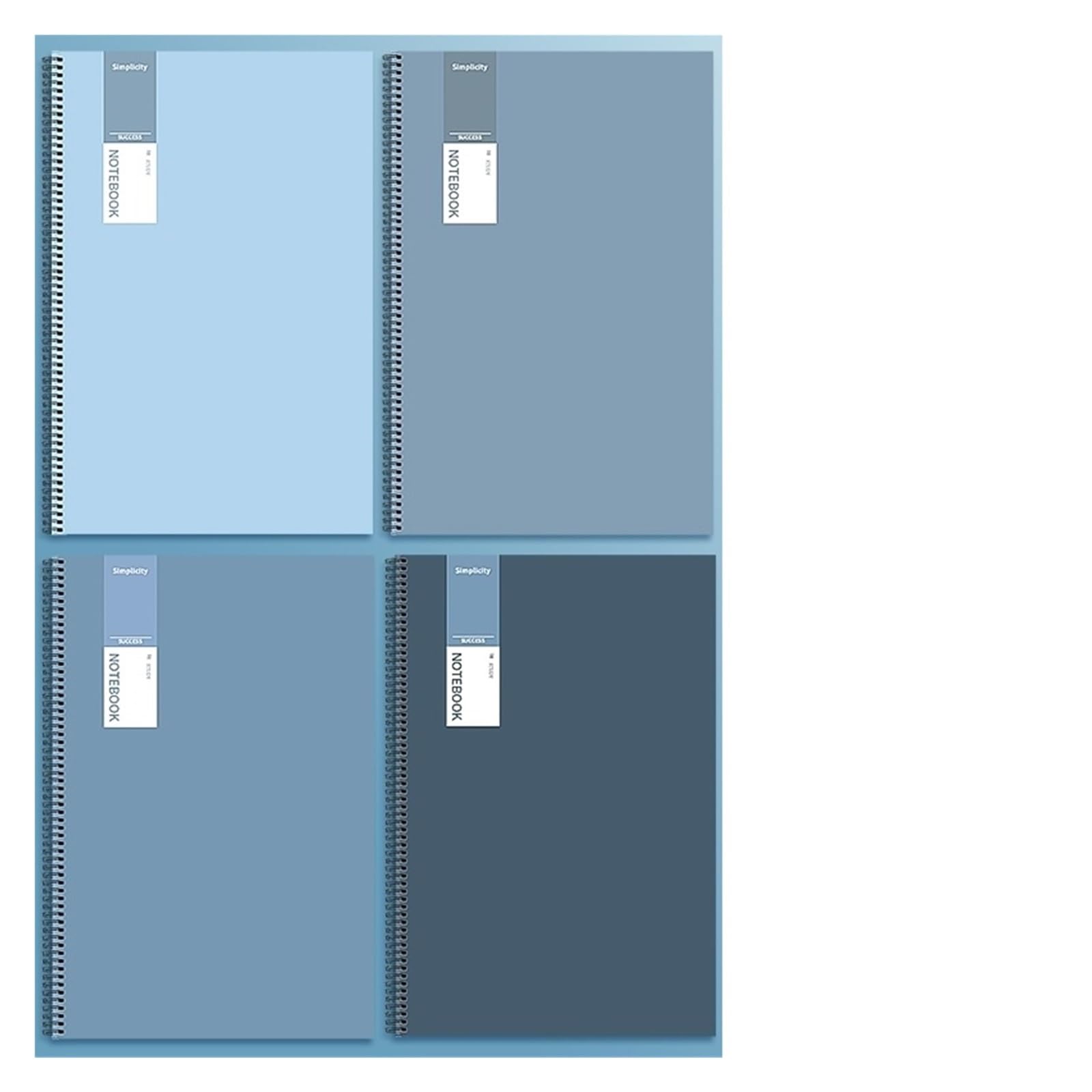 quaderni Quaderni a righe da 80 fogli for argomento singolo, set di diari in carta extra spessa(Deep Blue A4 4packs)