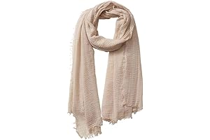 Crinkle Scarf: A Vintage Soft Scarf with Fringed Edges