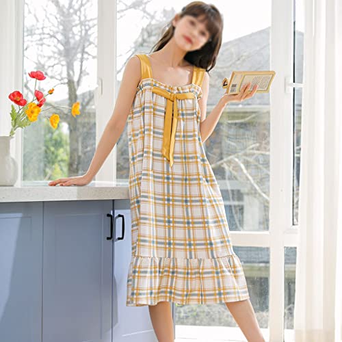 Chemise de nuit avec épaulettes LJIANGD vêtement de nuit décolleté élégant femme
