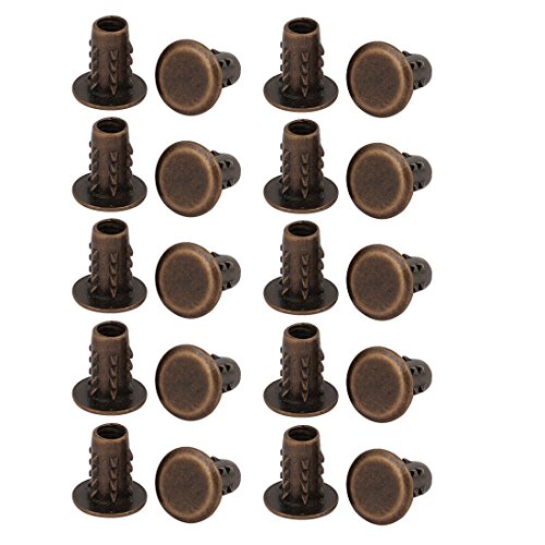 Aexit M6x18mm Zinc Home Hardware Alloy T-Nut Flat Head Barbed Body Insert Nut 20pcs Model:63as322qo386