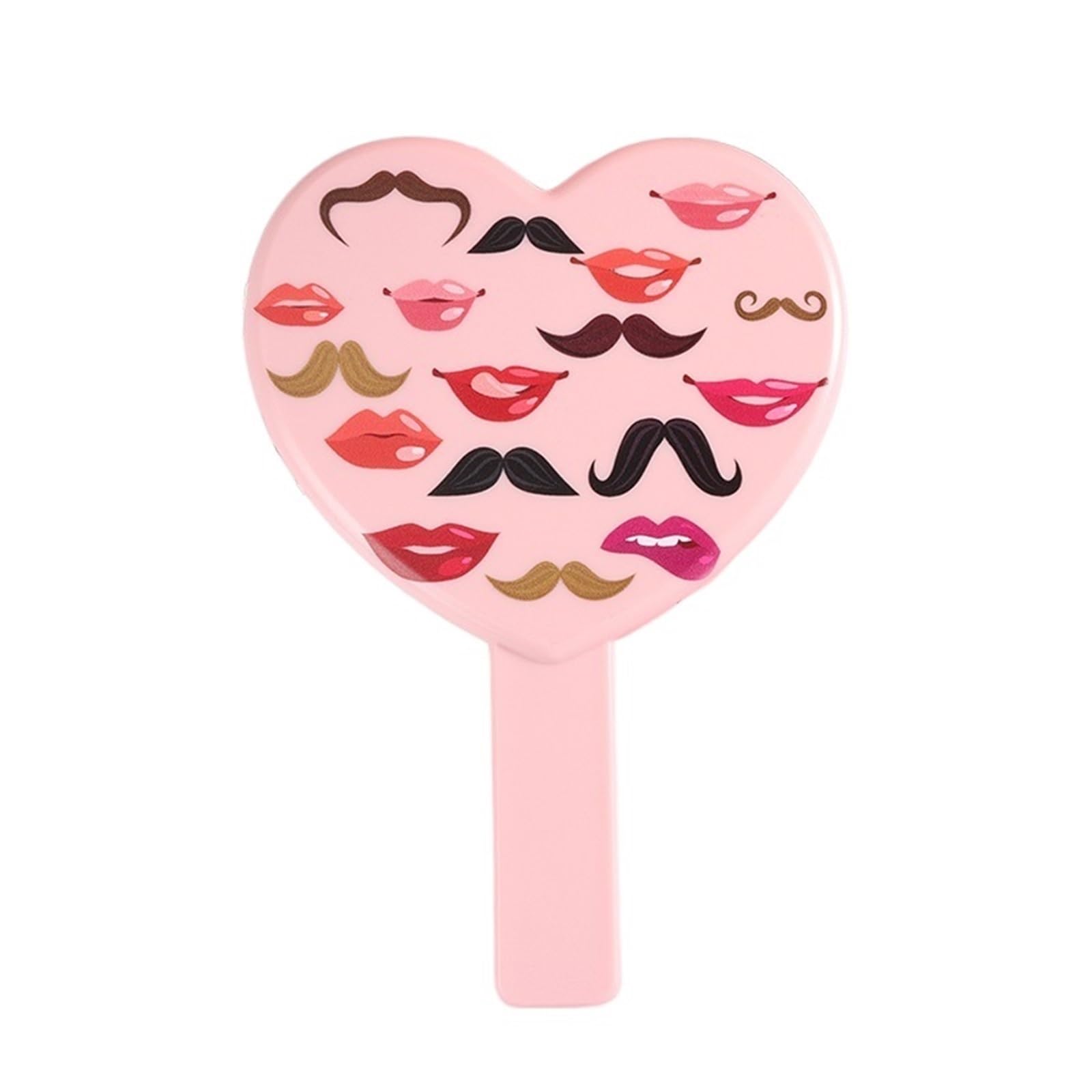 IULGFSC Handheld mirror， Heart Shape Makeup Vanity With Handle Hand Mirror