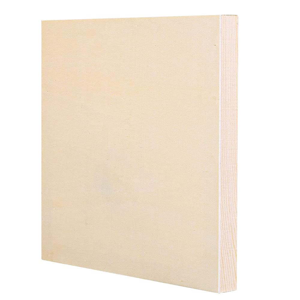 2er-Pack Holzplatten, unbehandelte Holz-Leinwand, Holztafeln zum Malen, Gieen, Kunst, Verwendung mit l, Acryl, 30 x 30 cm