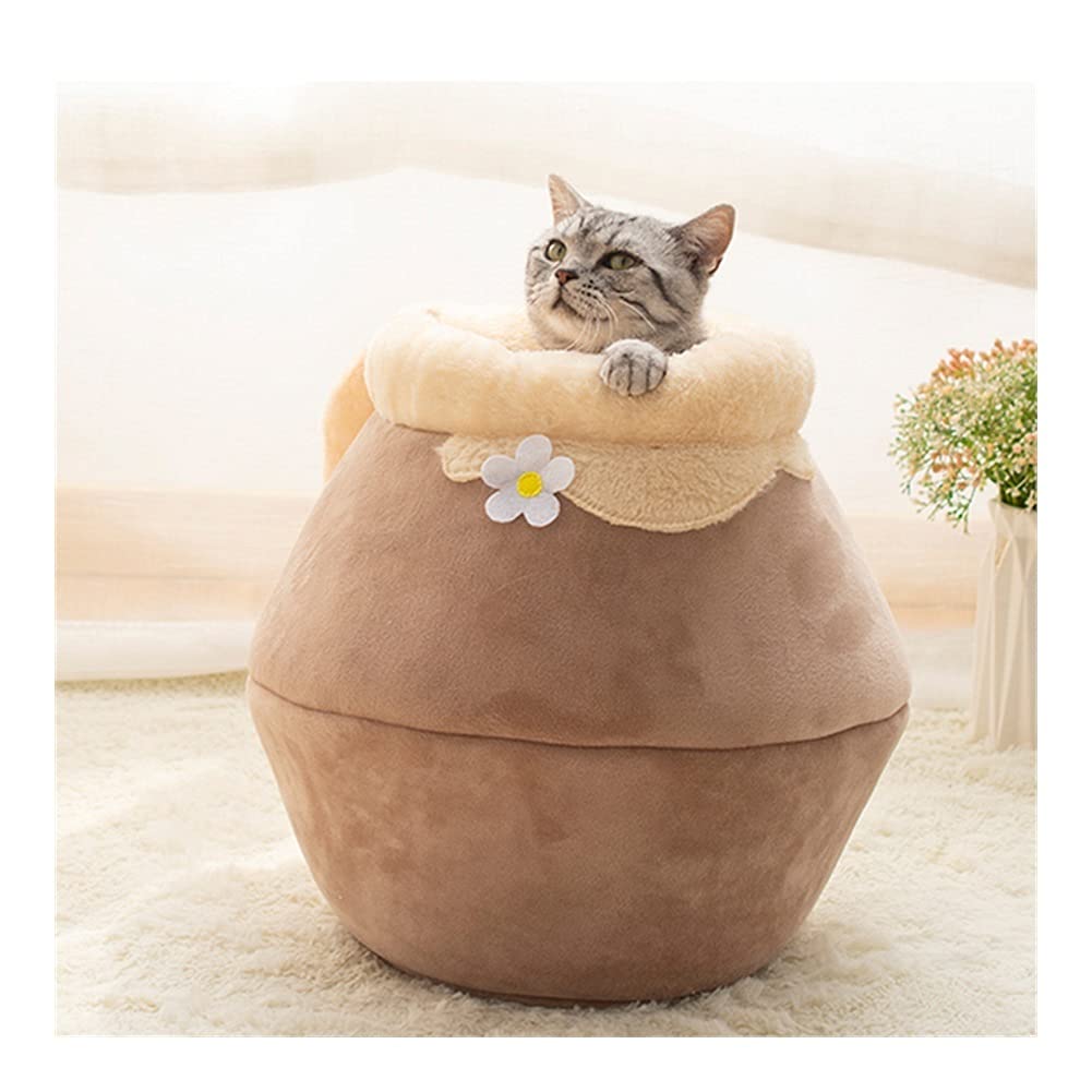 BeerMmay Afneembaar en Wasbaar Winter Afgesloten Kattenbed