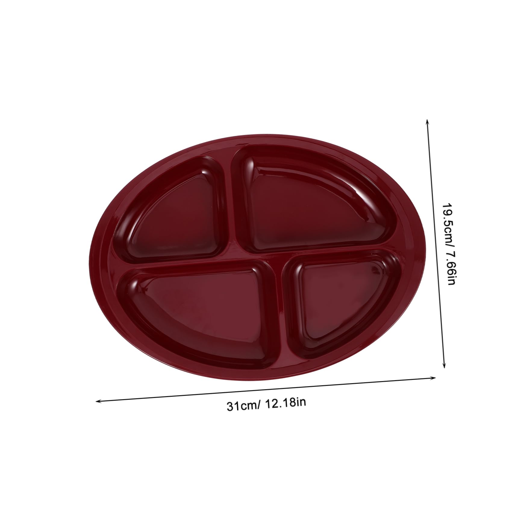 Holibanna Multi Plate for Adults Lightweight Non Slip and Spill Design Divided Dinner Plate for Management for Elderly and Disabled Users