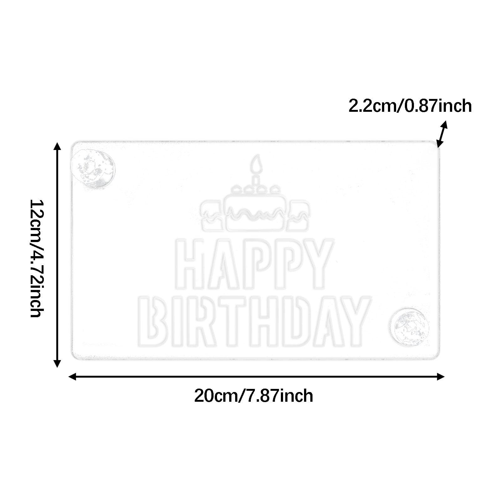 Stencil per torta per decorare biscotti e torte, acrilico, 20 cm x 12 cm, ideale per tiramisù, compleanni, matrimoni e dessert
