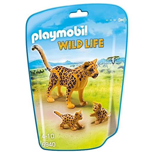 Playmobil Vida Salvaje- Leopardo con Crías Animales, Multicolor, 6 x 18 x 12,2 cm (Playmobil 6940)