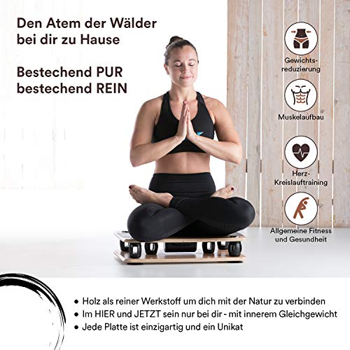 Skandika Vibrationsplatte Virke aus Holz | bis zu 40 Hz, Oszillierende Vibration, 99 Geschwindigkeitsstufen 7 Programme… – Bild 3