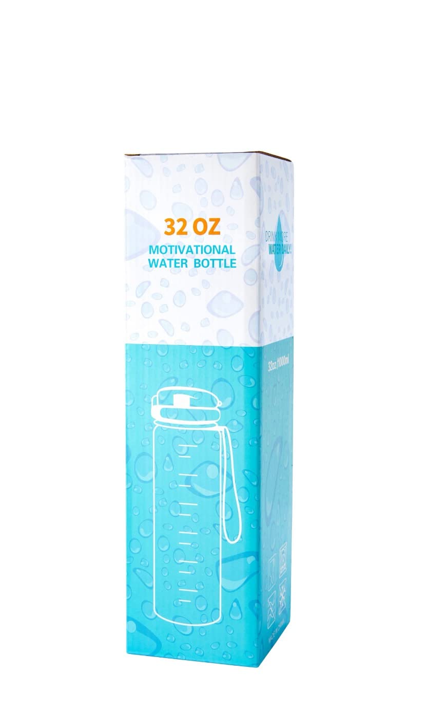 32oz Motivational Water Bottle With Time Marker – BPA Free Tritan Sport Bottle For Gym, Office & Daily Hydration - View #4