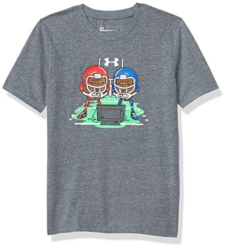 Under Armour Boys' UA Football Players SS, Pitch Gray, 7