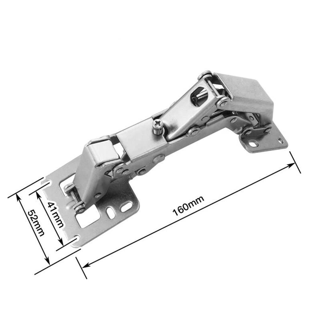 4Pcs 175 Degree Cabinet Hinges Concealed Hydraulic Adjustable - View #3
