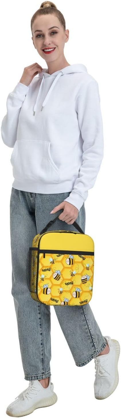 Personalized Cute Pattern Lunch Box Customized Oxford Lunch Handbag Boxs for Women Gift Customized Name Handheld Waterproof Insulation Lunch Bag for Men Adults
