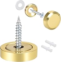 Vista 13 de uxcell Tornillos de espejo decorativos tapa tapa clavos acero inoxidable pulido 0.787 in 8pcs