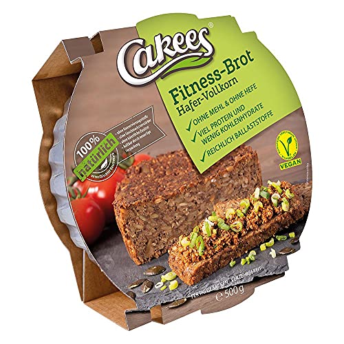 Cakees | Fitnessbrot | ohne Mehl & ohne Hefe | Hafer-Vollkorn | vegan | 500g Cover