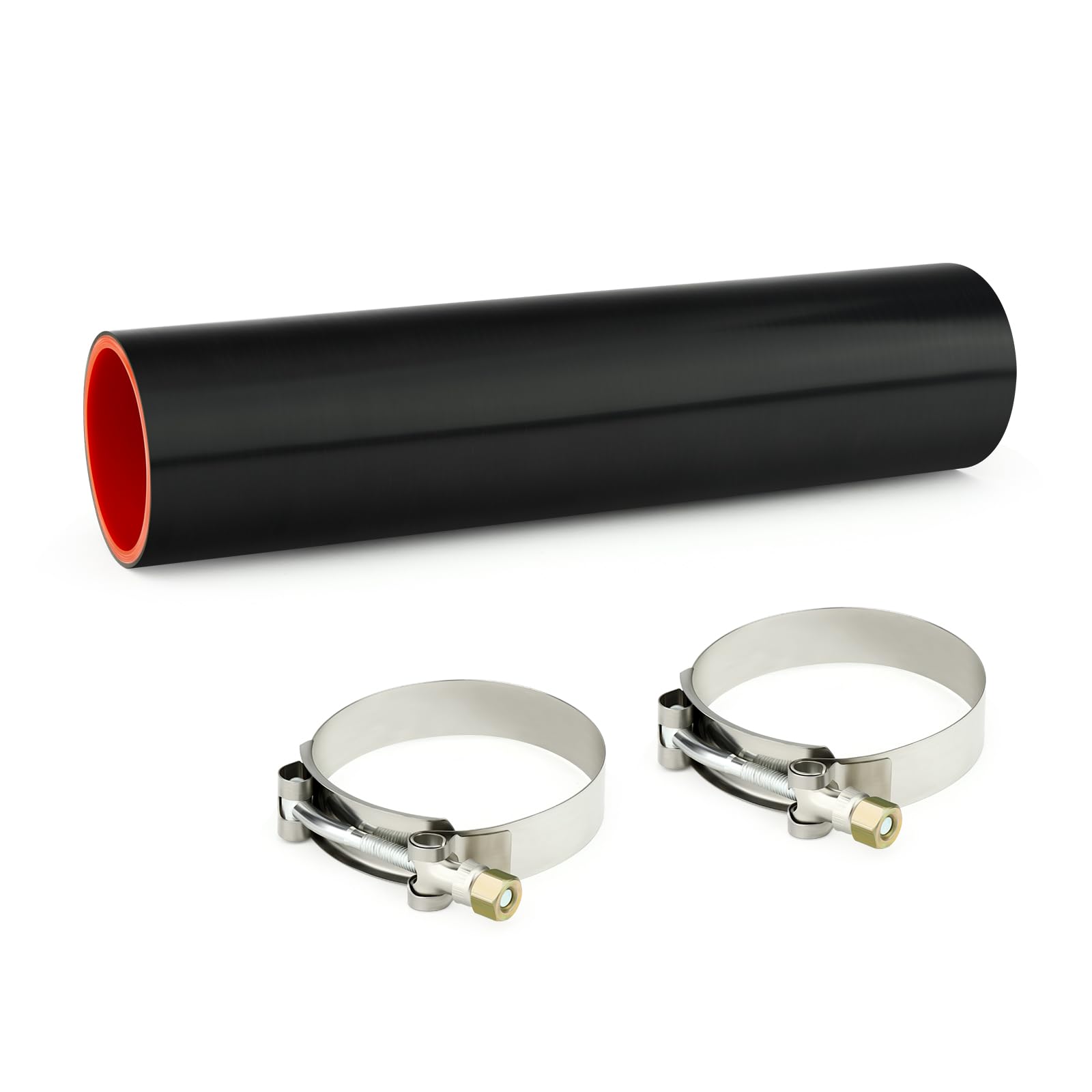 GASHER Straight Silicone Hose - 2 Inch ID, 12 Inch Length, 4-Ply, With 2 T-Bolt Clamps For Turbo/Intercooler - View #8