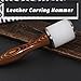 DIUDUS Leather Nylon Hammer, Straight Head Carving Hammer for Handmade Leather Crafts (Brown/Water-Rippled)