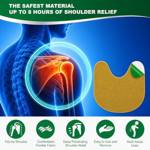 Image of Pain Relief Patches, 48 Pcs Shoulder Relief, Wormwood, 12-Hour Use