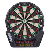 HOMCOM Diana Electronica con 6 Dardos Juego Digital con Sonido En Bar Gimnasio para hasta 27 Juego con 243 Variantes 44x51.5x3.2