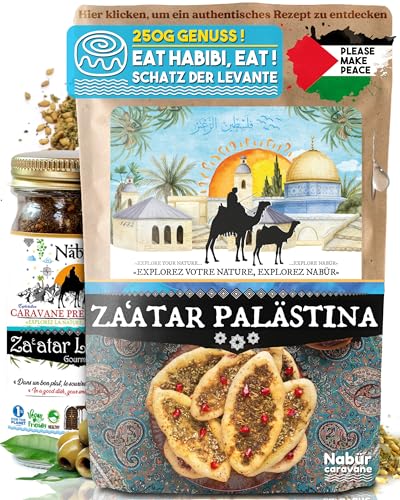 250g Palästinensisches Zaatar Premium | Levantine Zaatar Gewürz | Authentisches Rezept | Keine Zusatzstoffe - NABÜR