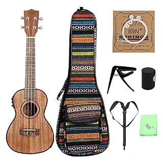 NING-MENG Ukulélé 24 pouces en bois Sapele avec lcd Eq - Les Beatles, Paul McCartney, John Lennon, RIngo Starr, George Harrison NING-MENG Ukulélé 24 pouces en bois Sapele avec lcd Eq – Image 5