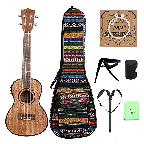 NING-MENG Ukulélé 24 pouces en bois Sapele avec lcd Eq - Les Beatles, Paul McCartney, John Lennon, RIngo Starr, George Harrison NING-MENG Ukulélé 24 pouces en bois Sapele avec lcd Eq – Image 6