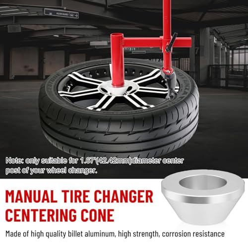 Image of Upgrade Manual Tire Changer Duck Head Adapter Kit with Silver Cone,with Duck Head Tire Changer Fit for Most Car Tires