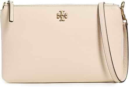 即発 ★Tory Burch Kira Pebbled Crossbody 61385 Tory Burch Women's Kira Pebbled Top Zip Crossbody, Black