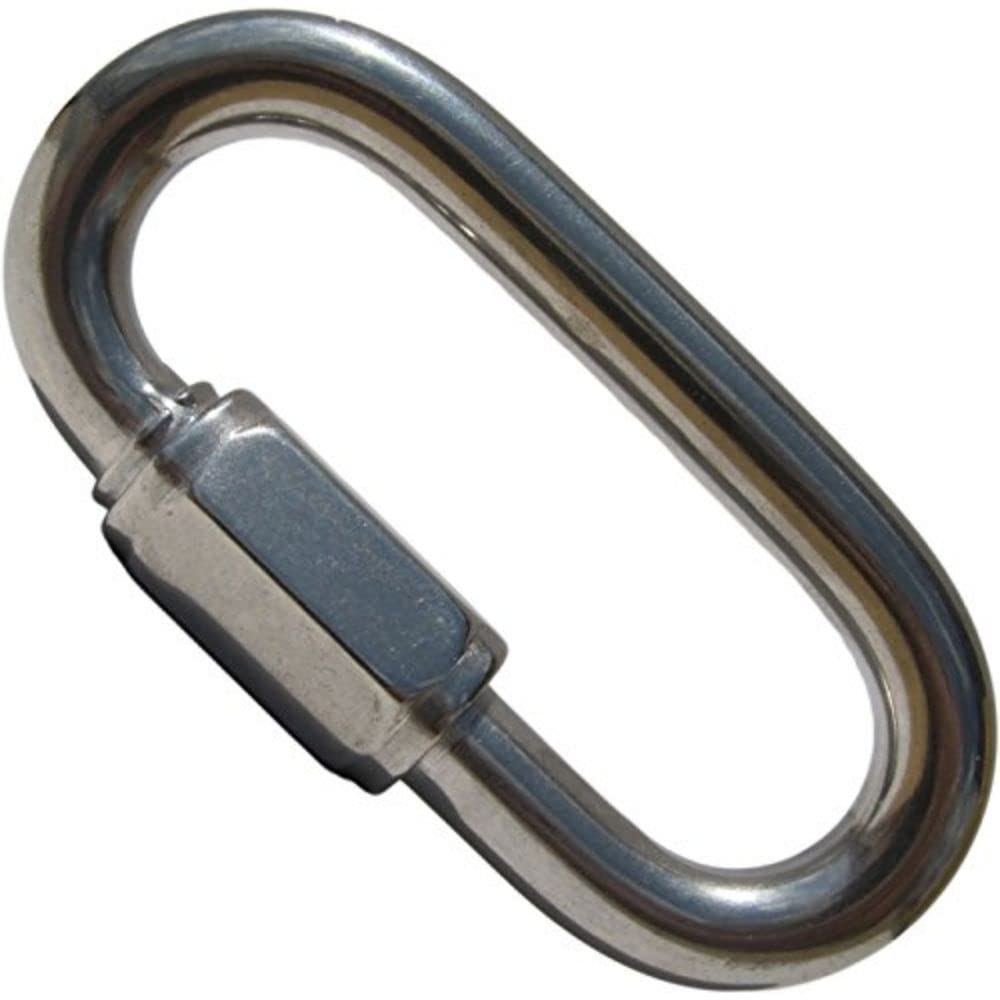 Merriway BH03602 Quick Link Chain Repair Shackles, M3.5 (9/32 inch) - Zinc Plated Steel, Pack of 2
