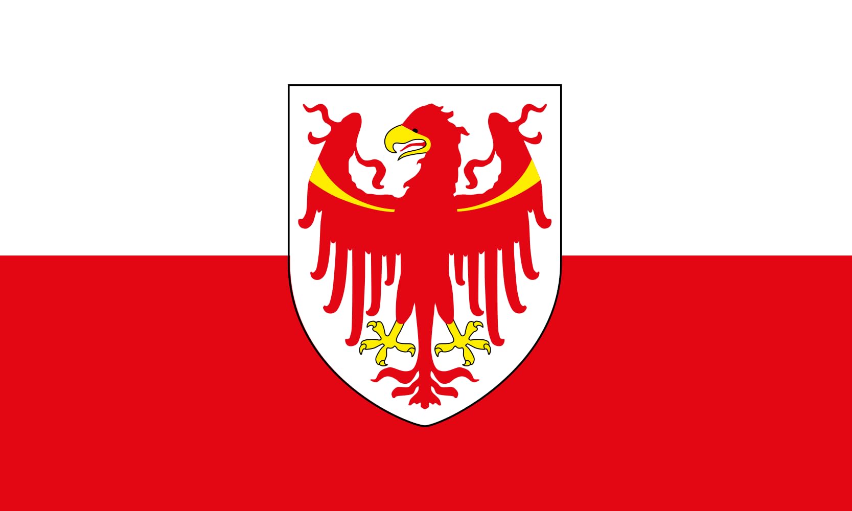 Drapeau XL South Tyrol anti-effilochage avec sa bordure protectrice