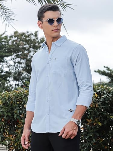 Image of Thomas Scott Men Classic Slim Fit Cotton Casual Full Sleeves Shirt