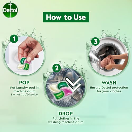 Image of Dettol 4 in 1 Laundry Detergent Pods 18pcs
