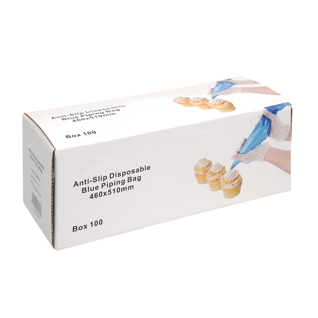 Poche à douille jetable antidérapante bleue Vogue - Lot de 100