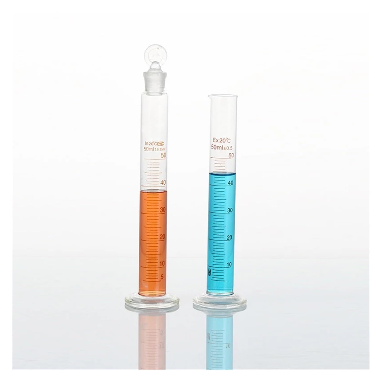 Cilindro graduato in vetro con tappo graduato(20ML)