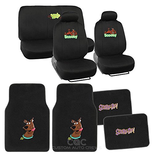 BDK WB Scooby Doo Combo Auto Interior Gift Set : Seat Covers and Matching Carpet Floor Mats