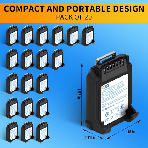 Image of CBQ 735mAh 20-Pack RS5100 Battery for Zebra RS51 RS61 RS6100 Ring Scanner