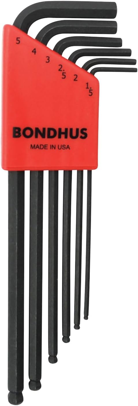 10946 Set of 6 Balldriver L-wrenches, sizes 1.5-5mm